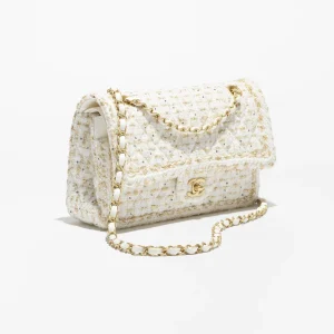 Chanel Classic 11.12 Handbag Ecru & Gold