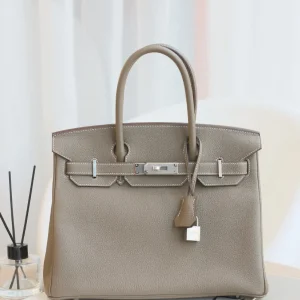 Hermès Birkin 30 Togo Leather Etoupe Palladium Hardware