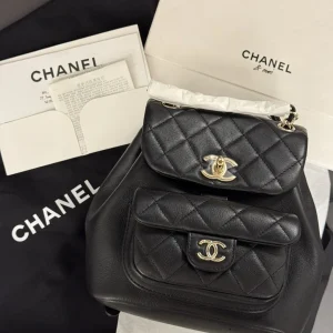 Chanel 24P Duma Backpack Small Black