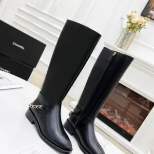 Chanel latest side-zip high boots
