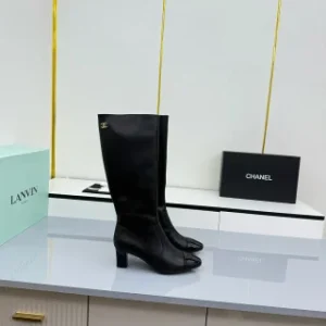 Chanel Classic Chunky Heel Back-Zip Ankle Boots