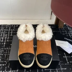 Chanel Snow Boots Wool Ankle Boots