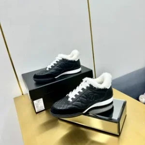 Chanel panda colorway white sneakers