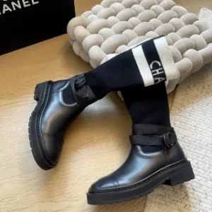 Chanel Stretch Platform Boots!