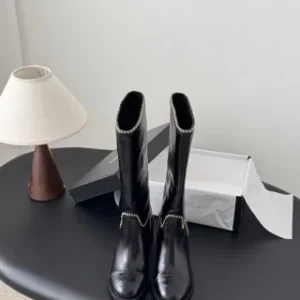 Chanel 25K Classic Chain Knight Boots