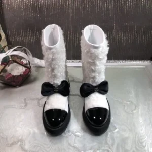 Chanel Popular Fuzzy Ankle Boots