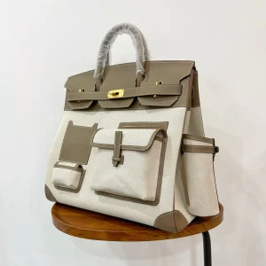 HERMES HAC 40 Cargo Etoupe Gold Hardware