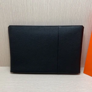 HERMES Double Zip Bag 34cm Cowhide Leather
