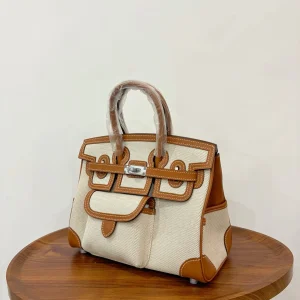 HERMES Birkin Cargo 25 Gold Silver Hardware