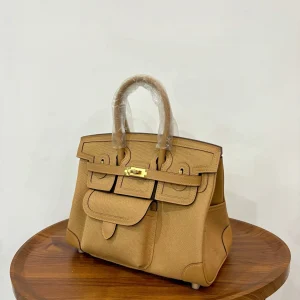 HERMES Birkin Cargo 25 Biscuit Color Gold Hardware