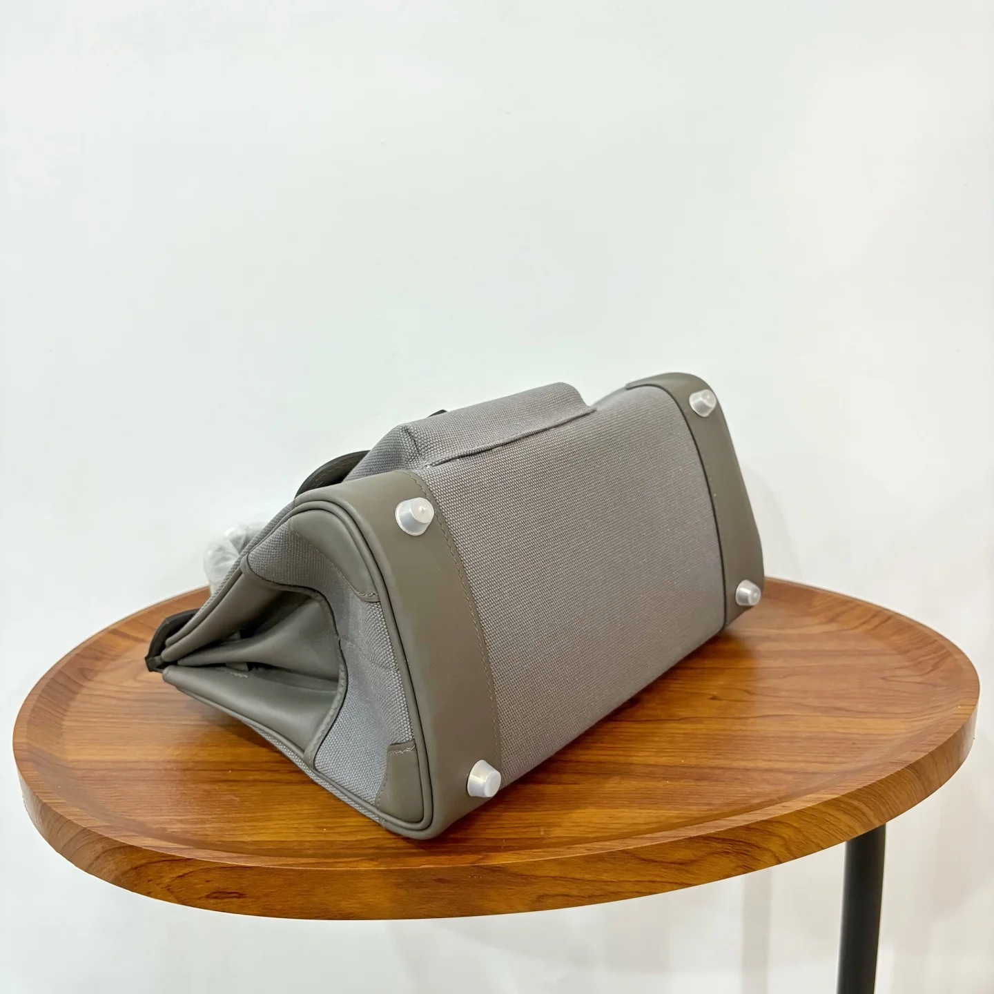 HERMES Cargo 25 Tin Gray Silver Hardware - Image 5