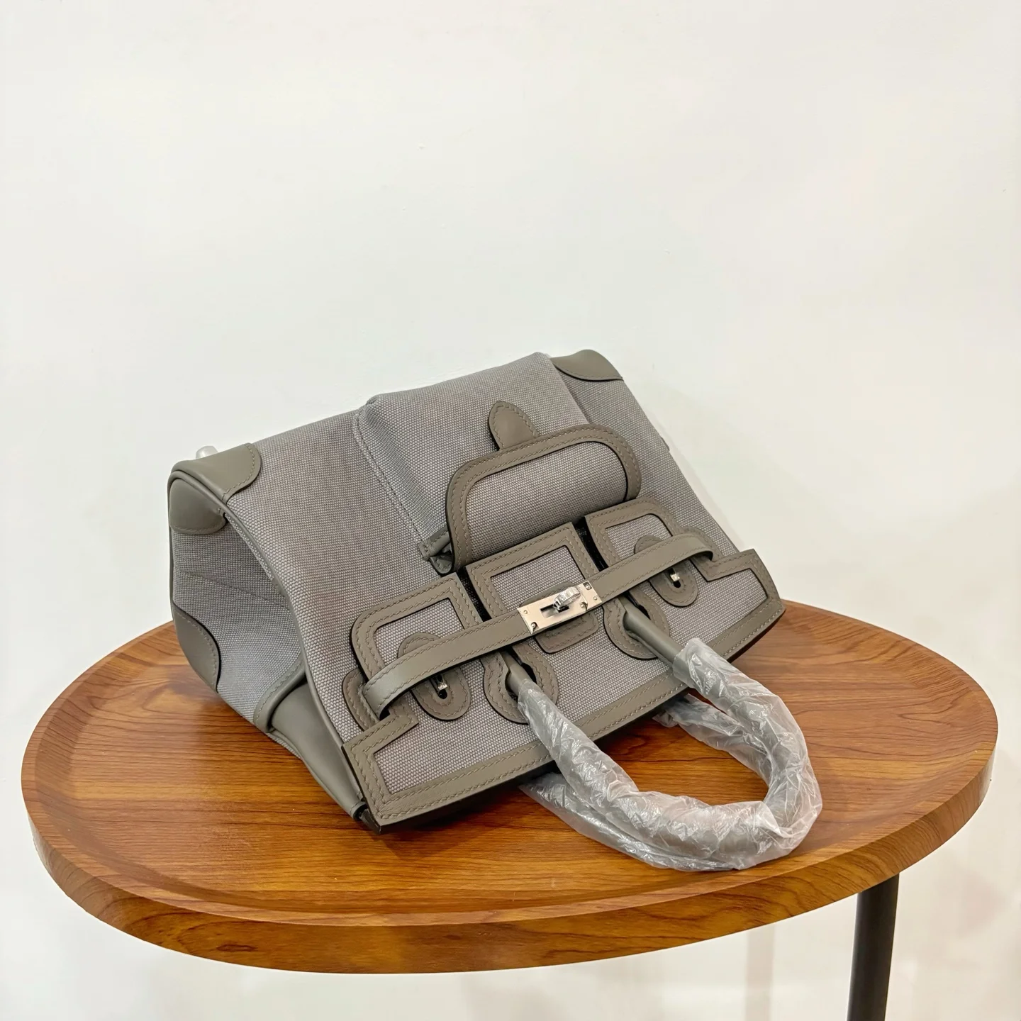 HERMES Cargo 25 Tin Gray Silver Hardware - Image 4