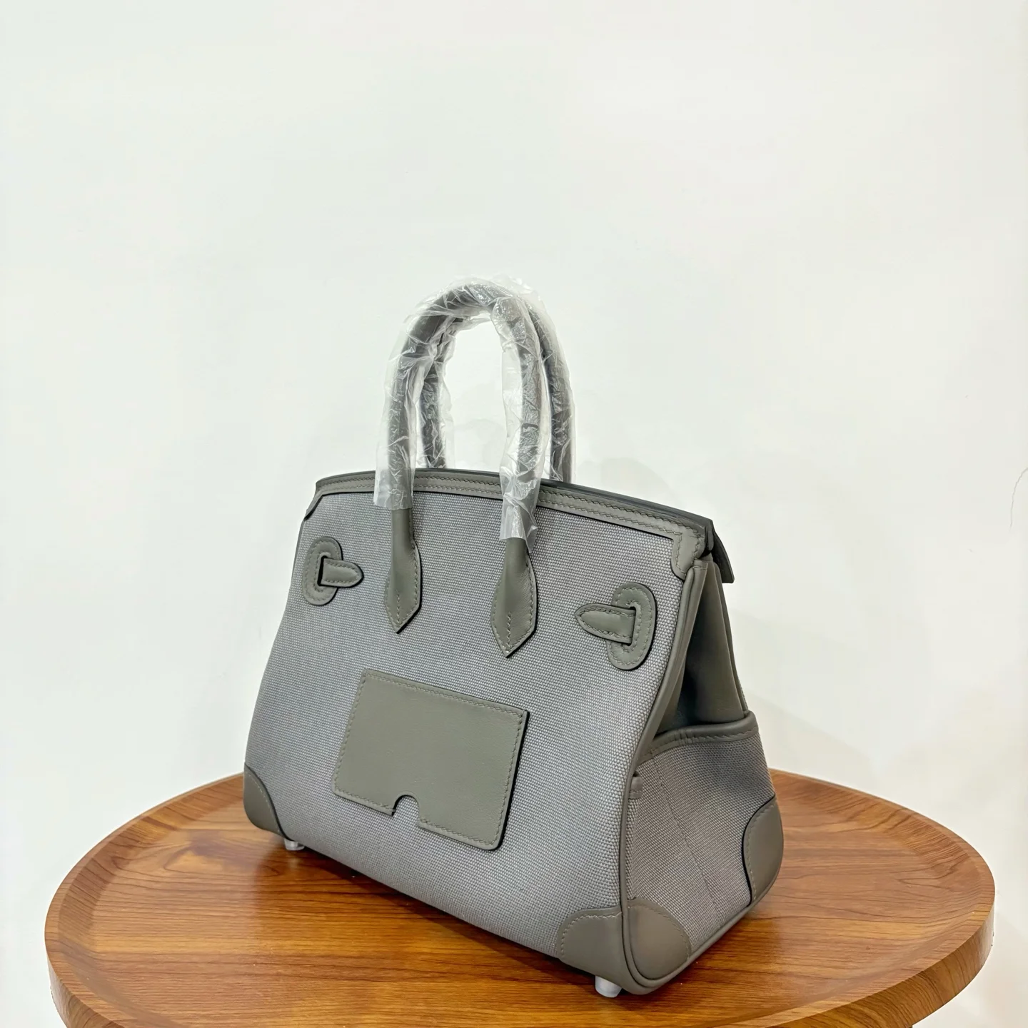 HERMES Cargo 25 Tin Gray Silver Hardware - Image 3