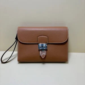 HERMES Handbag 24x17x4 EP Leather