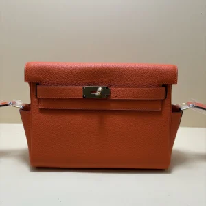 HERMES Kelly 25 Messenger Bag Togo Leather