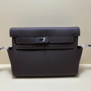 HERMES Kelly 25 Messenger Bag Togo Leather