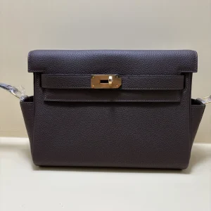 HERMES Kelly 25 Messenger Bag Togo Leather