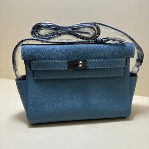 HERMES Kelly 25 Messenger Bag Togo Leather