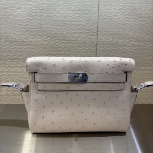 HERMES Kelly 25 Messenger Bag Ostrich Leather