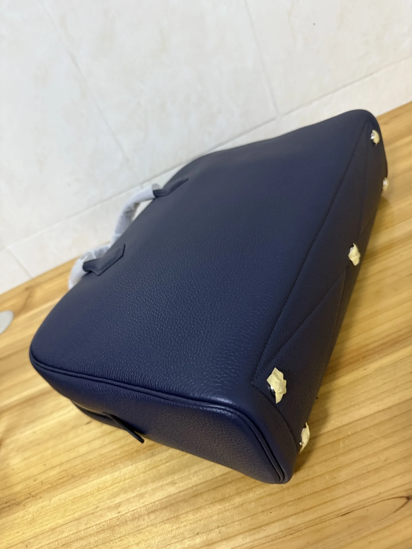 HERMES Victoria 39 Deep Blue TC Silver Hardware - Image 4