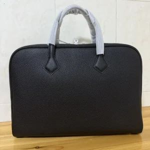 HERMES Victoria 39 Black TC Silver Hardware