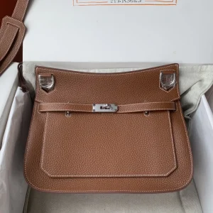 HERMES Jypsiere 28 Togo Leather Gold Silver Hardware