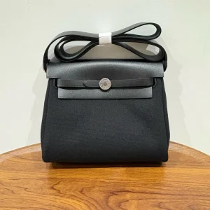 HERMES Mini Herbag Black Silver Hardware