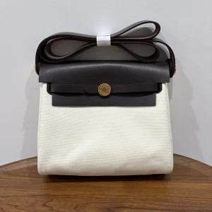 HERMES Mini Herbag Ebony Gold Hardware