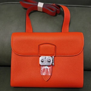 HERMES Messenger Bag 21cm Togo Leather Orange