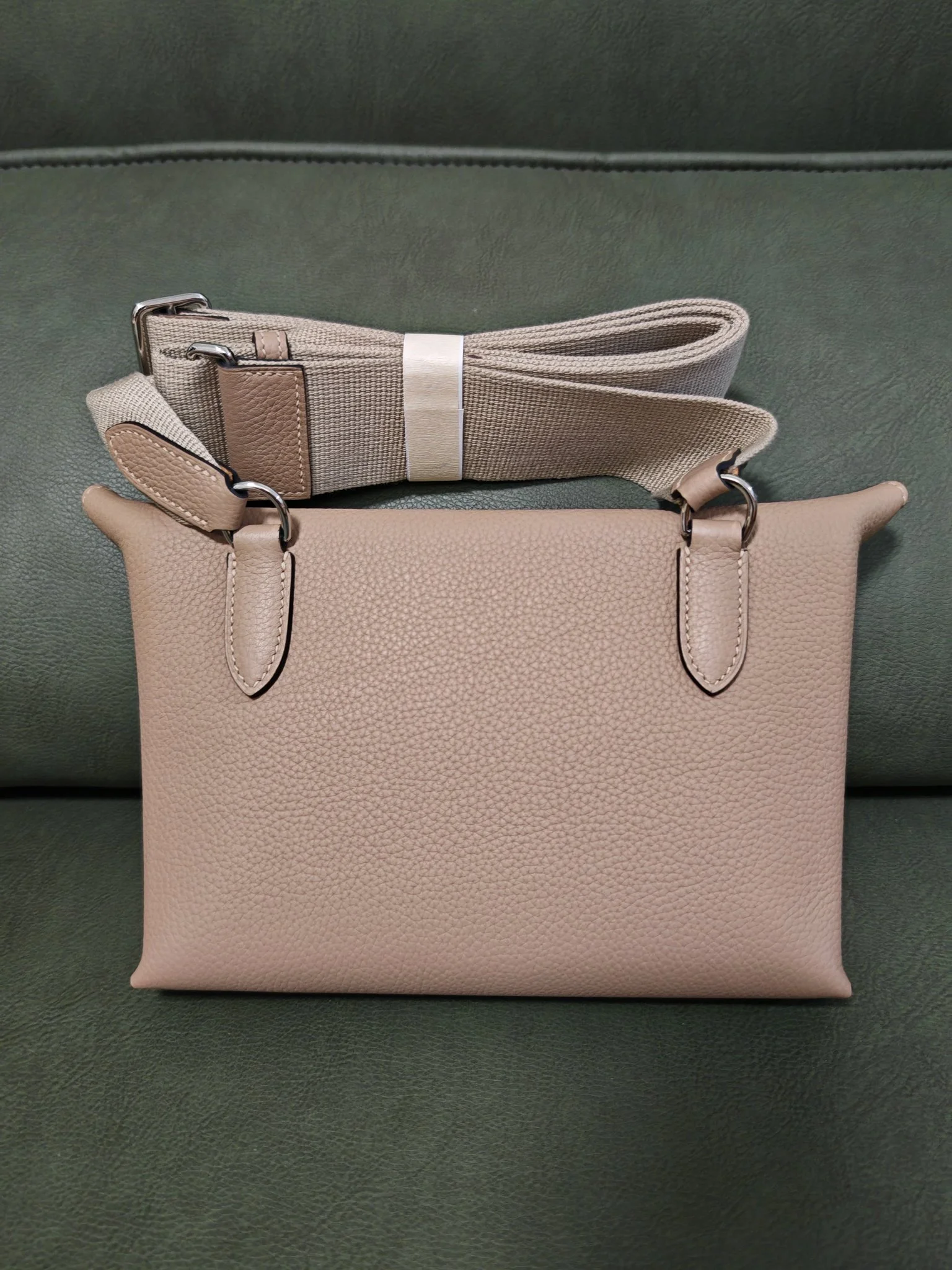 HERMES Messenger Bag 25cm Togo Leather - Image 3