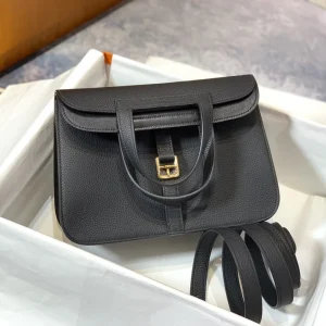 HERMES Mini Halzan 22cm 25cm Black