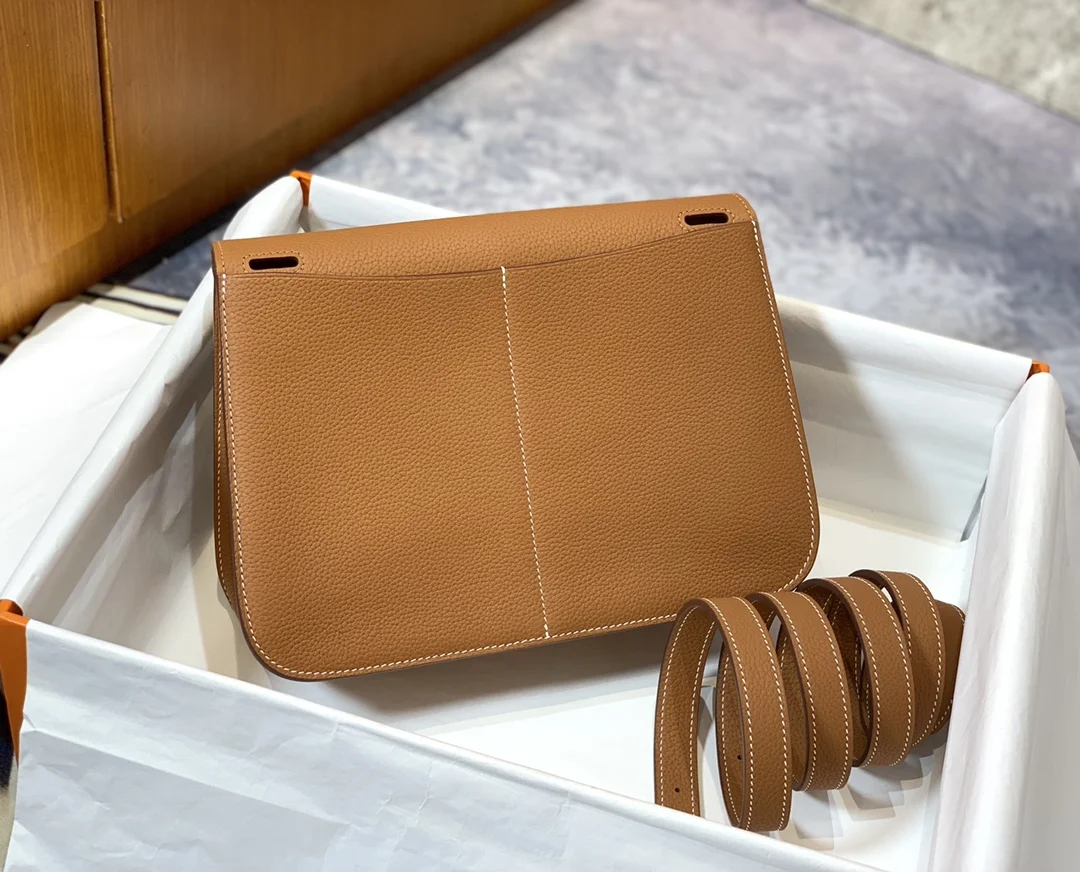 HERMES Mini Halzan 22cm 25cm Gold - Image 4