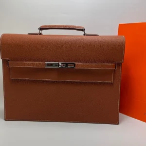 HERMES Messenger Bag 37x28x12 Cowhide Leather