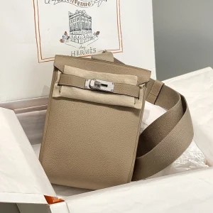 HERMES HAC A DOS 18x26x8 Gray Silver Hardware