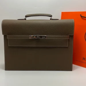 HERMES Messenger Bag 37x28x12 Cowhide Leather