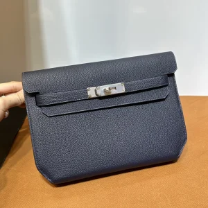 HERMES Kelly Depeches 25cm Togo Silver Hardware