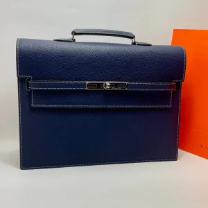 HERMES Messenger Bag 37x28x12 Cowhide Leather