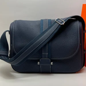 HERMES Messenger Bag 34x27x12 Cowhide Leather