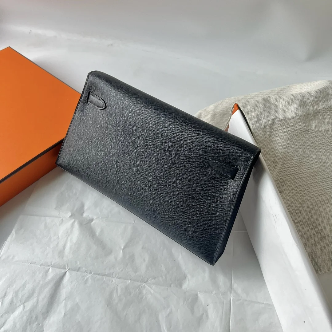 HERMES Kellyelan 27cm Madame Black Silver Hardware - Image 5