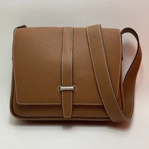 HERMES Messenger Bag 27x23x5 Cowhide Leather
