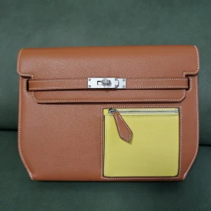 HERMES Handbag 25CM Cowhide Leather