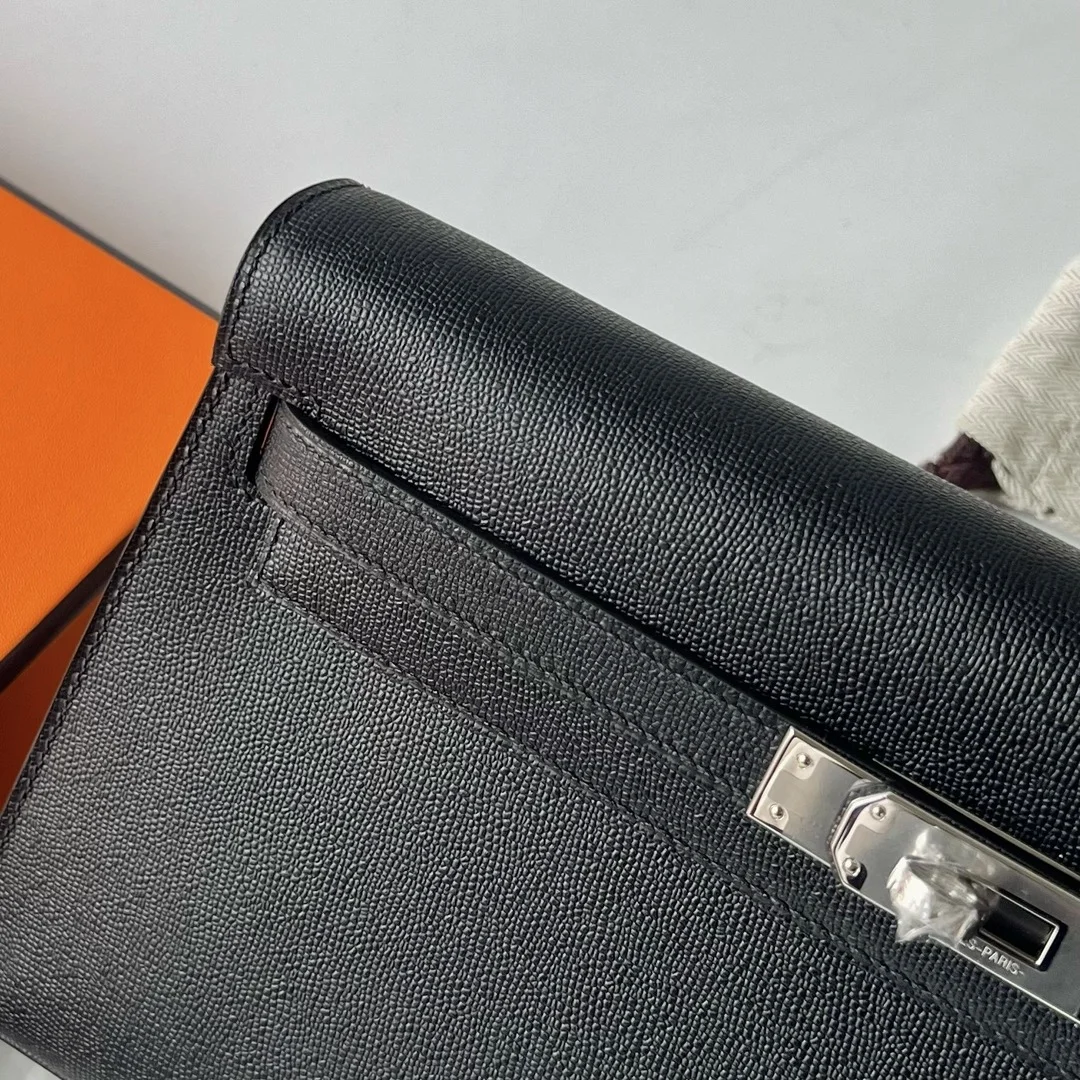 HERMES Kellyelan 27cm Madame Black Silver Hardware - Image 3