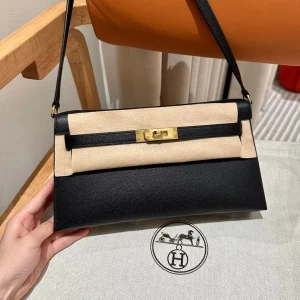 HERMES Kellyelan 27cm Madame Black Gold Hardware