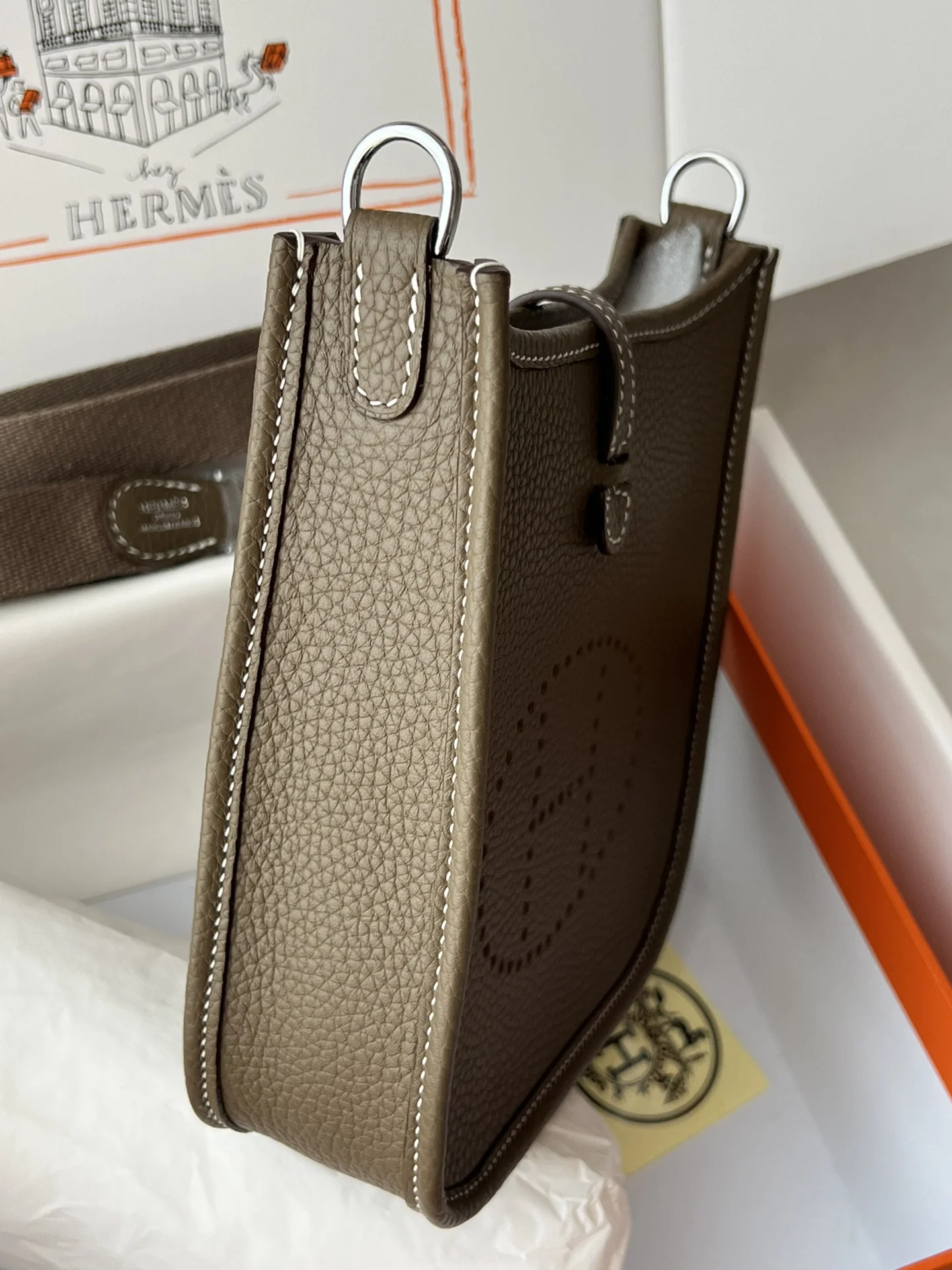 HERMES Evelyne 17CM Etoupe - Image 3