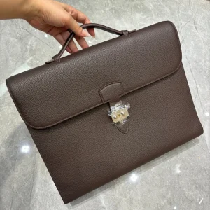 HERMES Depechec Men's Briefcase 37-29-6cm
