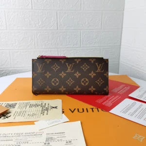 Louis Vuitton Adele Wallet Monogram M61269 Plum Red, 21x9x2 cm