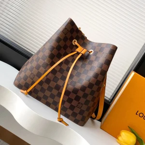 Louis Vuitton NéoNoé Bucket Bag M44887 Caramel / M44020 Black / M44021 Red / M44022 Pink / M44022 Damier Ebene Yellow / M44022 Damier Ebene Pink / M44022 Damier Ebene Magenta, 26x26x17.5CM