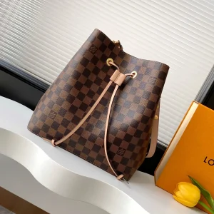 Louis Vuitton NéoNoé Bucket Bag M44887 Caramel / M44020 Black / M44021 Red / M44022 Pink / M44022 Damier Ebene Yellow / M44022 Damier Ebene Pink / M44022 Damier Ebene Magenta, 26x26x17.5CM