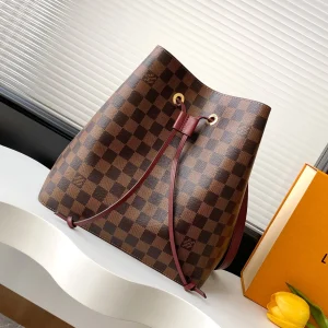 Louis Vuitton NéoNoé Bucket Bag M44887 Caramel / M44020 Black / M44021 Red / M44022 Pink / M44022 Damier Ebene Yellow / M44022 Damier Ebene Pink / M44022 Damier Ebene Magenta, 26x26x17.5CM