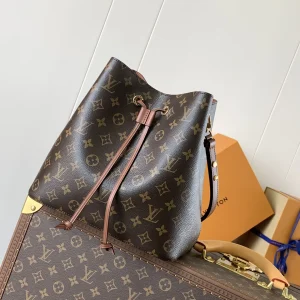 Louis Vuitton NéoNoé Bucket Bag Monogram M44887 Caramel / M44020 Black / M44021 Red / M44022 Pink, 26x26x17.5CM